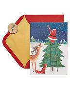 Kartki okolicznościowe i zaproszenia - Papyrus Kartki świąteczne zapakowane z kopertami, radością i cudem Bożego Narodzenia, scena Świętego Mikołaja (14 szt.) - miniaturka - grafika 1