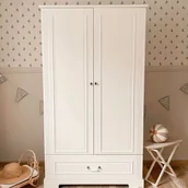 Szafy i szafki dla dzieci - Szafa dwudrzwiowa ines elegant white - miniaturka - grafika 1