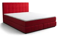 Łóżka - Czerwone welurowe łóżko kontynentalne 3 rozmiary H2-F30 - miniaturka - grafika 1