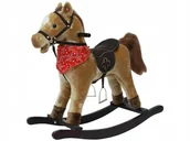 Skoczki dla dzieci - KOŃ NA BIEGUNACH BRĄZOWY, MADEJ - miniaturka - grafika 1