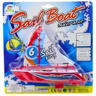 Samochody i pojazdy dla dzieci - Łódź Motorówka Pływająca Napęd Łódka Żaglówka Do Wanny, Nad Wodę - miniaturka - grafika 1