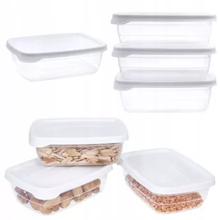 Zestaw pojemników plastikowych na żywność 0,6l x 3 - Pojemniki kuchenne - miniaturka - grafika 1