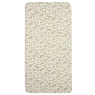 Prześcieradła dla dzieci - Jollein prześcieradło do łóżeczka 120x60 cm ANIMALS Olive Green - miniaturka - grafika 1