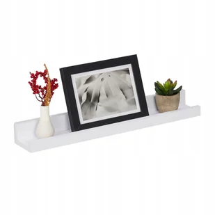 Relaxdays Listwa na zdjęcia, 48 cm szerokości, wąski regał ścienny. - Półki do kuchni - miniaturka - grafika 1