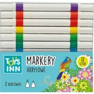 Przybory szkolne - Markery akrylowe 2 końsówki 12szt STnux - miniaturka - grafika 1