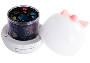 Dziewczęca lampka nocna z projektorem E0-E12 - Lampy stojące Dziewczęca lampka nocna z projektorem E0-E12 - Lampy stojące - miniaturka - grafika 1