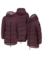 Kurtki damskie - Sublevel Płaszcz pikowany w kolorze ciemnofioletowym - miniaturka - grafika 1