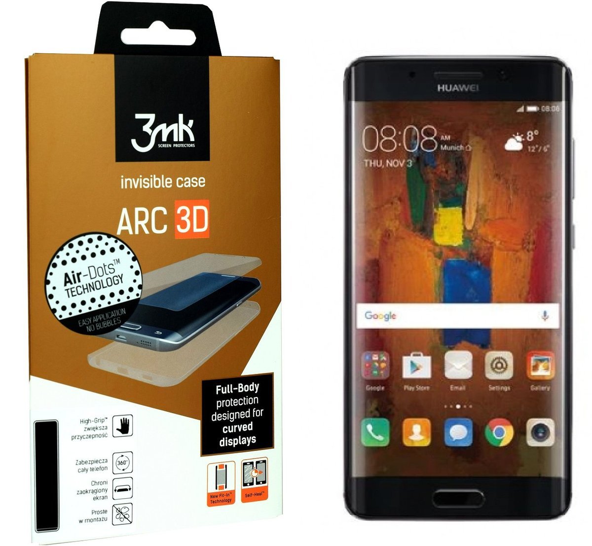 FOLIA 3MK ARC 3D do HUAWEI MATE 9 PRO EKRAN+TYŁ