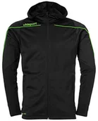 Kurtki i płaszcze dla chłopców - uhlsport Kurtka dziecięca Stream 22 Track Hood Jacket unisex czarny czarny/zielony fluorescencyjny 152 - miniaturka - grafika 1