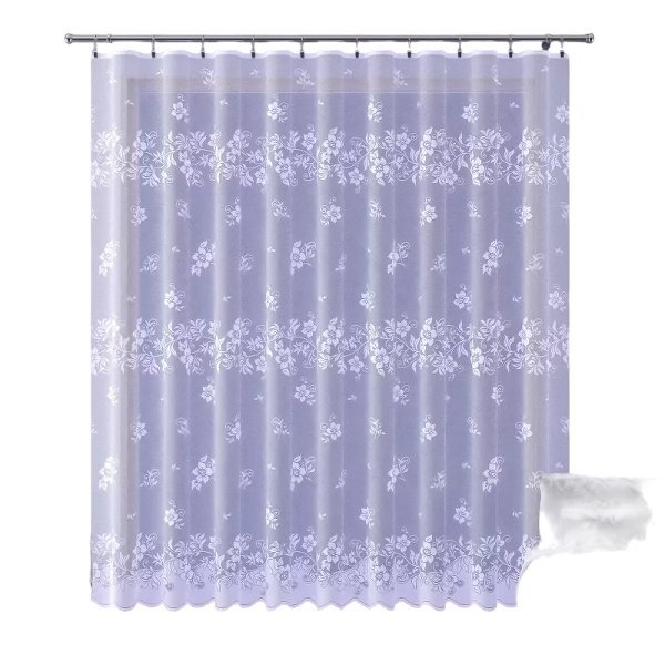 Firanka żakardowa metrażowa wys. 160 cm Gera A131 biała 160 cm