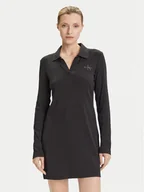 Sukienki - Calvin Klein Jeans Sukienka codzienna Monologo LV047D214G Czarny Slim Fit - miniaturka - grafika 1