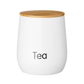 Pojemniki kuchenne - Pojemnik okrągły MONACO TEA biały - miniaturka - grafika 1
