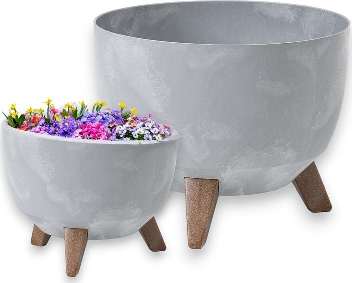 Lamela Donica Roma na nóżkach + wkład Szary Beton Fi 24cm