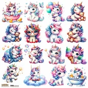 Scrapbooking - NAKLEJKI PAPIEROWE 24x24 ScrapLove - Unicorn 3 - miniaturka - grafika 1