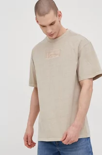 Koszulki i topy damskie - Karl Lagerfeld Kani t-shirt bawełniany kolor brązowy z aplikacją - grafika 1