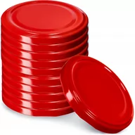 Pojemniki kuchenne - Metalowe wieczka do słoików Valsta 10 szt. 66mm czerwone - miniaturka - grafika 1