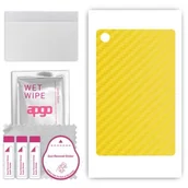 Akcesoria do tabletów i e-booków - folia naklejka skórka strukturalna na TYŁ do Samsung Galaxy Tab A9+ Plus - Carbon Żółty - apgo SKINS - miniaturka - grafika 1