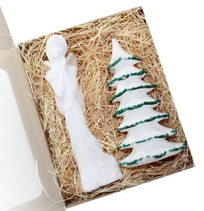 Zestaw prezentowy świece anioł + choinka 20 zielon - Świece - miniaturka - grafika 1