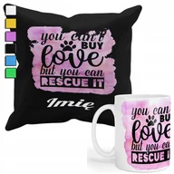 Gadżety dla niej i dla niego - ZESTAW KUBEK + PODUSZKA Z POSZEWKĄ- PREZENT DLA FANA PIESKI PUPILKI + IMIĘ - miniaturka - grafika 1