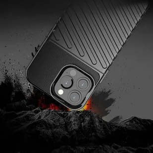 Thunder Case elastyczne pancerne etui pokrowiec iPhone 13 Pro Max czarny - Etui i futerały do telefonów - miniaturka - grafika 5