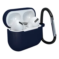Akcesoria do słuchawek - Hurtel Etui do AirPods 3 silikonowy miękki pokrowiec na słuchawki + brelok karabińczyk zawieszka ciemnoniebieski (case D) - miniaturka - grafika 1