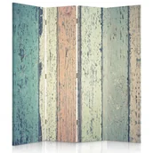 Parawany - Parawan dwustronny FEEBY, Deski Drewno 145x170 - miniaturka - grafika 1