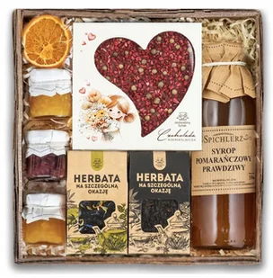 Kosz prezentowy zestaw herbata syrop czekolada konfitury - Herbata - miniaturka - grafika 1