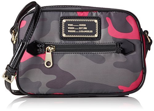 Guess Florencia Crossbody damskie kieszenie z zamkiem błyskawicznym, rozmiar uniwersalny, różowy - Pink Camu Pink - jeden rozmiar