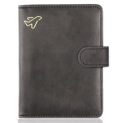 WALNEW Etui na paszport etui etui podróżne na karty paszportowe etui portfelowe P-szare, styl P