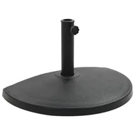 Parasole ogrodowe - vidaXL Podstawa na parasol ogrodowy, półokrągła, żywica, 15 kg, czarna - miniaturka - grafika 1