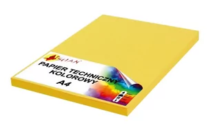 Papier techniczny A4 280g żółty intensywny3 50 arkuszy - Szkolne artykuły papiernicze - miniaturka - grafika 1