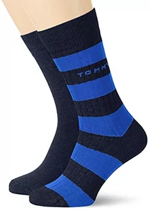 Tommy Hilfiger Rib męskie skarpety klasyczne skarpety męskie, Granatowy, 43 EU - Skarpetki męskie - miniaturka - grafika 1