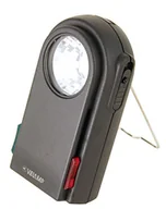 Latarki - Latarka z 3 diodami LED. Kolorowe filtry, przycisk Morse'a. Plastik, czarny - miniaturka - grafika 1