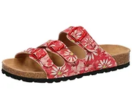 Kapcie damskie - Lico Damskie Bioline Flower Vegan kapcie domowe, czerwone, 36 UE - miniaturka - grafika 1