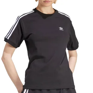Koszulka adidas Originals 3-Stripes IU2420 - czarna - Koszulki sportowe damskie - miniaturka - grafika 1