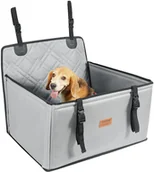 Sprzęt podróżny i transportery dla psów - Fotelik samochodowy XL dla psa kota Transporter samochodowy szary - miniaturka - grafika 1