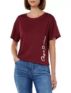 Koszulki i topy damskie - Pepe Jeans Damska koszulka Beth, Czerwony (bordowy), L - miniaturka - grafika 1