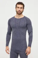 Bielizna sportowa męska - Viking longsleeve funkcyjny Lan Pro Merino kolor niebieski - miniaturka - grafika 1
