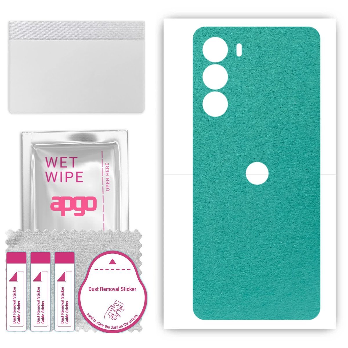 Folia naklejka skórka strukturalna na TYŁ Zamsz do Motorola Edge+ 2022 - Zamsz Miętowy - apgo SKINS