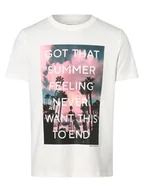 Koszulki męskie - Tom Tailor Denim - T-shirt męski, biały - miniaturka - grafika 1