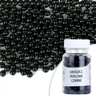 Posypka cukrowa PEREŁKI - GROSZKI CZARNE Sweet Decor, 50 g - Dodatki do ciast w proszku - miniaturka - grafika 1