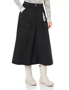 Love Moschino Canvas with Patch Pockets Spódnica midi z naszywanymi kieszeniami, czarna, 42 dla kobiet, czarny, 40 - Spódnice - miniaturka - grafika 1