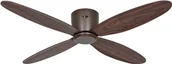 Wentylatory sufitowe - Energooszczędny wentylator sufitowy z pilotem Eco Plano II WiFi 132 cm brązowy - miniaturka - grafika 1