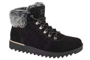 Śniegowce damskie - Skechers Bobs Mountain Kiss - Frontier Frenzy 113431-BLK, damskie buty zimowe czarne - grafika 1