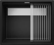 Zlewozmywaki - BRANDE HIGH 560-60-U BLACK (czarny mat) | podwieszany - miniaturka - grafika 1