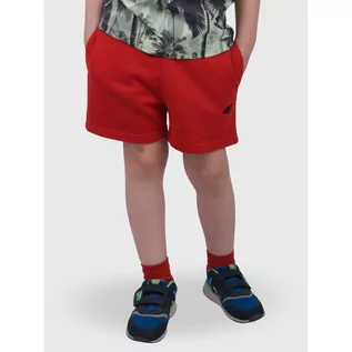Spodnie i spodenki dla chłopców - 4F Spodenki Chłopięce Szorty Dziecięce Czerwone L22JSKMD001-62S L22JSKMD001-62S - grafika 1