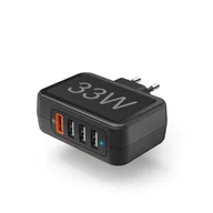 Ładowarki do telefonów - Hama 4x USB 33 W czarny 210537 - miniaturka - grafika 1