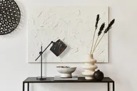 Lampy stojące - Czarna lampa biurkowa z możliwością regulacji MALI MARMUR - miniaturka - grafika 1