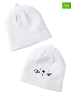 Czapeczki dla niemowląt - vertbaudet Czapki beanie (2 szt.) w kolorze białym - miniaturka - grafika 1