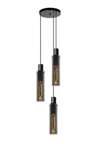 Lucide ORLANDO Szary przydymiony 3xE27 Lampa wisząca 74404/13/65 - Lampy sufitowe - miniaturka - grafika 1